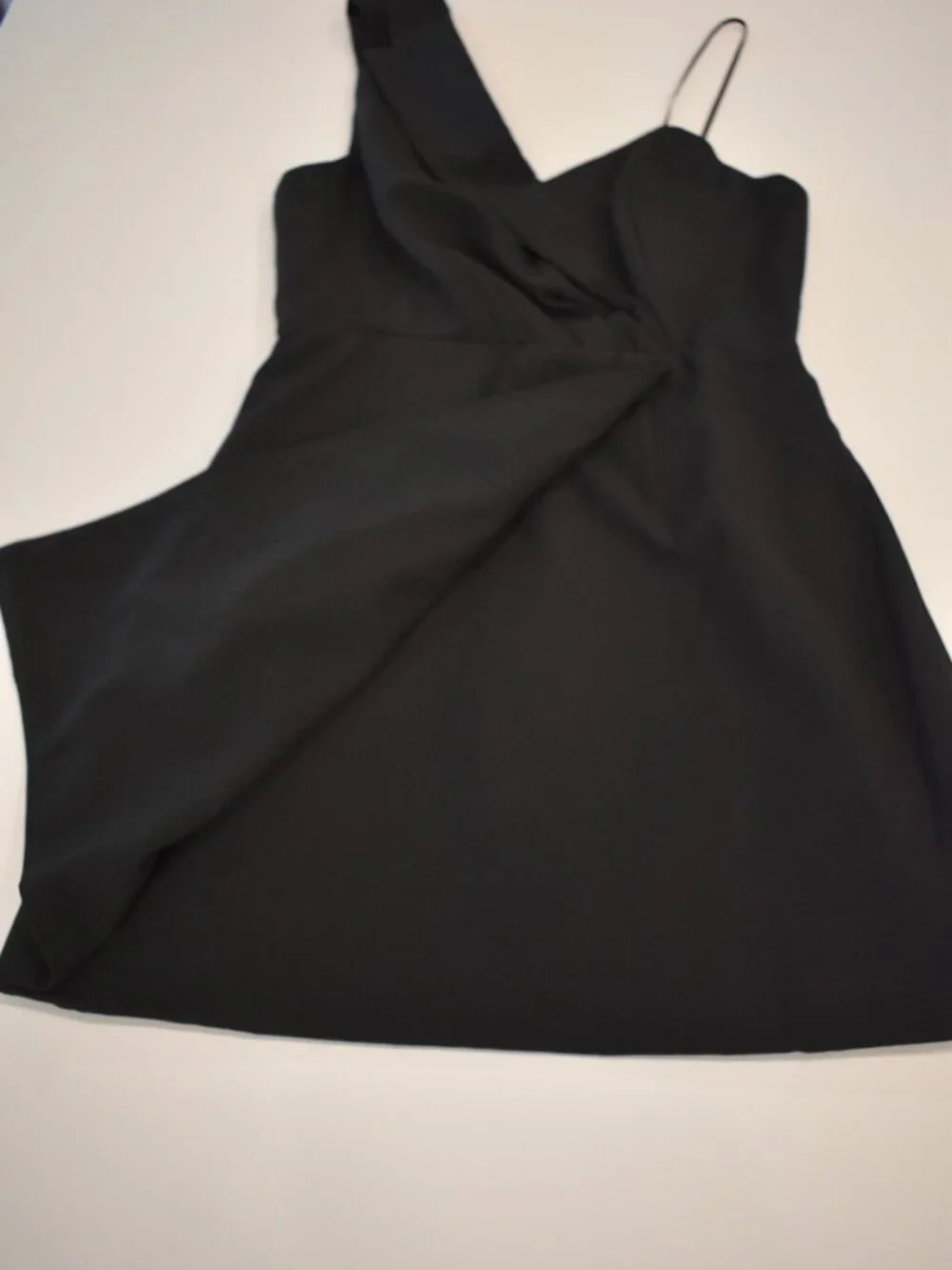 DO+BE Women's Black One Shoulder Cocktail Dress Size Medium Asymmetrical Mini - Picture 2 of 6